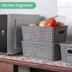 Ohmlove 8 Pack Plastic Storage Baskets with Lids for Organization - Image 6