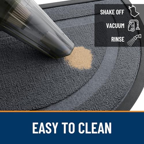 OLANLY Half Circle Front Door Mat Outside 71x23 All-Season Rubber Doormat - Image 5