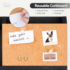 Key Holder for Wall Mount with Mail Organizer, Farmhouse Key Holder for Wall with Shelf, Chalkboard&Corkboard, Entryway Organizer 11 Metal Hooks, Decorative Natural Pine Wood, 14.6*11.1*3.3”, B-Black - Image 4