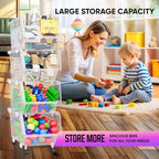 Small Stackable Storage Bins Open Front with Wheels, 4 Pack - Clear - Image 6