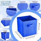 Yinder 12 Pcs Cube Storage Bin Rainbow 10.5''x10.5''x11'' Storage Cubes - Image 2