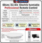 23.6In Remote Large Motorized electric turntable Rotating platform Photography Turntable Motorized lazy susan Base giratoria para for Photography,3D Scanner,Heavy duty display(Load Range:220~500lbs) - Image 2