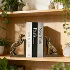 1 Pair Dog Bookends for Shelves, Vintage Resin Bookends for Heavy Books, Home Office Desk Decor, Golden Retriever Book Ends (Gold Dog) - Image 6