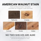 Floating Shelves for Wall, Live Edge 40"W x 9.3"D x 1.5"H Wood Floating Shelf, Set of 2 with Invisible Heavy-Duty Metal Bracket, Deep Floating Shelf for Living Room Kitchen, Natural Finish - Image 5
