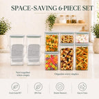 6-Piece Airtight Food Storage Containers, Clear Stackable Pop Lid - Image 5