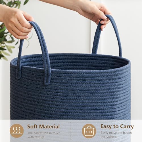 Laundry Basket, 72L Woven Laundry Hamper, Baby Nursery Hamper for Toys - Image 5