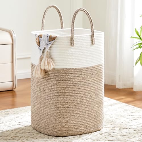 Artfeel Laundry Basket,Woven Cotton Rope Laundry Hamper,60L Versatile Storage for Dirty Clothes,Baby Toys,and Blankets in Bathroom, Nursery,and Living Room by Artfeel