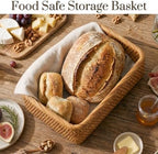 Yangqihome Natural Rattan Storage Baskets, Rectangular Woven Fruit Baskets, Decorative Wicker Basket and Small Baskets for Organizing (Set of 3) - Image 3
