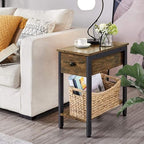 BTSKY Woven Magazine Holder, Water Hyacinth Magazine Basket, Natural Storage Basket Bin for Books & Files, Bathroom Magazine Rack with Built-in-Handle for Home, Office & Desk - 17x6.5x9.8 Inch - Image 6