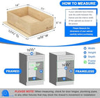 WelFurGeer Premium Birchwood Pull-Out Cabinet Drawers, 14" W x 21" D Pull Out Cabinet Organizer, Soft Close Slide-Out Shelves for Kitchen Cabinets, Heavy-Duty Cabinet Organizer for Home & Kitchen - Image 5