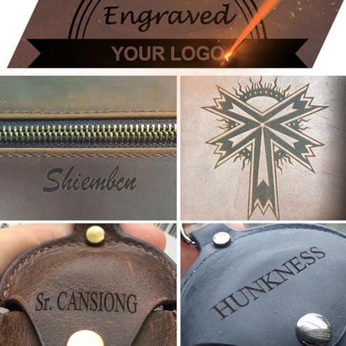CONTACTS Personalized Pencil Case for 4 Full Grain Leather Zipper Pen Holder Custom Engraved Name Pens Pouch by Handmade - Image 2