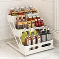 Ceetug 3 Tier Foldable Spice Rack, White by ceetug