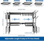 Over The Sink Dish Drying Rack,Expandable 2-Tier Stainless Steel Over The Sink Dish Rack with Utensil Holder Dish Drainers for Kitchen Counter - Image 3