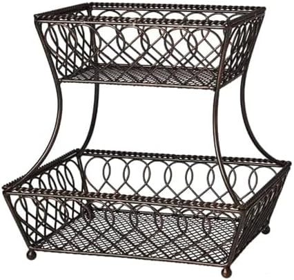 Gourmet Basics by Mikasa Tulsa Fruit Metal Storage Basket, 2-Tier by GourmetBasicsbyMikasa