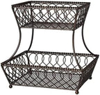 Gourmet Basics by Mikasa Tulsa Fruit Metal Storage Basket, 2-Tier by GourmetBasicsbyMikasa