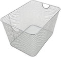 YBM Home Mesh Wire Storage Basket for Shelves, Pantry Organization, and Kitchen - Multipurpose Steel Wire Basket Holder Bin for Organizing Office Supplies, Household Toiletries and Laundry Supplies by YBMHome