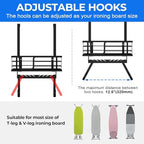 TJ.MOREE Over the Door/Wall Mount Ironing Board Hanger, Laundry Room Iron and Ironing Board Caddy Storage for Water Mister, Fabric Sprays, Laundry Detergent - Image 5