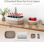 Storage Baskets for Shelves, 5 Pack, 2 Sizes Organizer Bins - Image 2