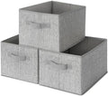 GRANNY SAYS Closet Storage Bins with Handles, Gray, Large, 3-Pack by GRANNYSAYS