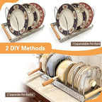 Expandable Pot and Pats Organizer for Cabinet 304 Stainless Steel, 10 Adjustable Dividers Expandable Cookware Rack for Cutting Boards Frying Bakeware, Expanded Size 22.64" Lx7.28 Wx7.68 H - Image 4