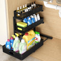 Three-Tier Under Sink Organizer Kitchen Bathroom, Mesh, 1 Pack by HELLKOPF