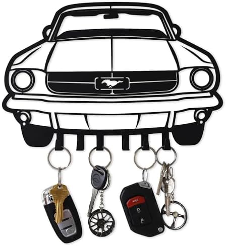 MOOH Metal Automotive Key Holder with 6 Hooks - Unique Wall Mounted Car Lovers Gifts for Men & Women - Cool Man Cave Decor by MOOH