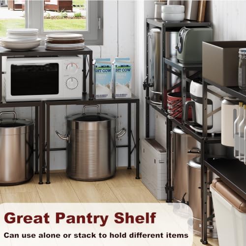 Expandable Storage Shelves, Adjustable Kitchen Storage Rack Shelf Organizer - Image 6