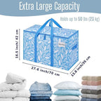 VENO 8 Pack Heavy Duty Moving Bags, Extra Large Storage Bags with Reinforced Handles & Strong Zippers, Foldable & Reusable Moving Box Alternative for Clothes & Dorm Storage - Image 4
