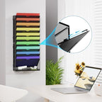 Marbrasse Wall File Holder 11-Tier Hanging Wall File Organizer, for Papers, Files Clipboard & Magazine Organizer, Wall Mount File Holder Great for Office Home (Black) - Image 5