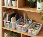 2-Pack Metal Mesh Basket, Medium Wire Storage Organizer with Wood Handle for Kitchen Pantry, Bathroom, Cabinet, Closet, Picnic & Home Organization , Medium, White - Image 5