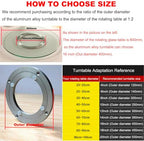 Aluminium Alloy Turntable Bearing, Heavy Duty Swivel Turntable Lazy Susan Rotating Bearing Turntable Round Dining Table Smooth Swivel Plate Hardware, 16" - Image 7