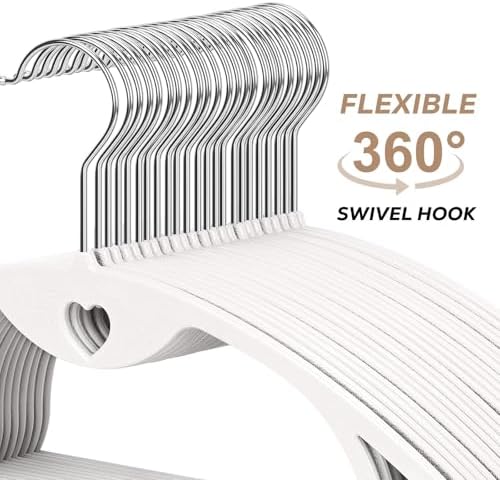 Plastic Hangers White Clothes Hanger 30 Pack - Image 5