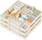 DIMJ Drawer Organizer Clothes Storage - 18 Pack Baby Dresser Organizer for Nursery, Foldable Closet Drawer Organizer Bins for Bedroom Organization, Fabric Storage Dividers for Socks, Underwears, Bras by DiMJ