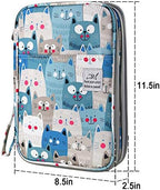 YOUSHARES 192 Slots Colored Pencil Case, Large Capacity Pencil Holder Pen Organizer Bag with Zipper for Prismacolor Watercolor Coloring Pencils, Gel Pens for Student & Artist (Big-Faced Cat) - Image 5