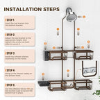 REINHARDT Split Shower Caddy Hanging for Handheld Showerheads, Bronze - Image 5
