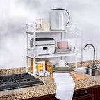 Across-Star Expandable Cabinet Shelf Organizer Rack, Stackable Kitchen Counter Storage Shelves Stand, Adjustable Height Pantry Shelf Spice Rack - Image 7