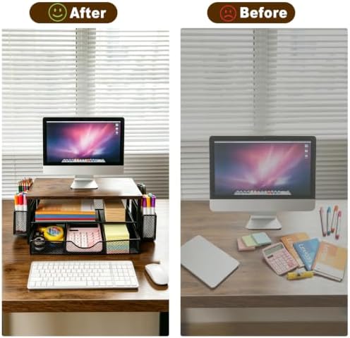 Monitor Stand Riser with Storage Drawer, Desk Organizer - Image 6