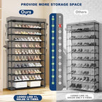 Mavivegue Shoe Rack with Cover, 10+1 Tier Tall Shoe Storage - Image 5