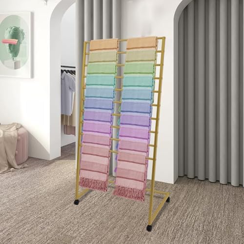 10 Tiers Rolling Display Tie & Scarf Rack Towel Belt Hanger - Image 7