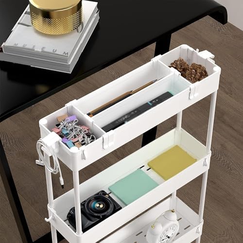 SPACELEAD Slim Storage Cart(2 Pack),4-Tier Rolling Utility Organizer - Image 7