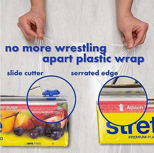 Stretch-Tite Premium Plastic Food Wrap, 500 Sq. Ft., 516.12-Ft. x 11.5/8-Inch (500 Sq Ft (Pack of 4)) - Image 3