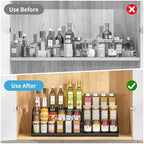 BOIVSHI 3 Tier Spice Rack for Cabinet, Adjustable Shelf, Black - Image 5