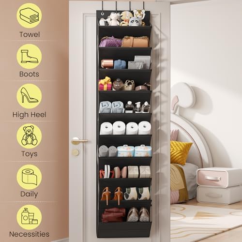 Mefirt XXL Clear Over the Door Shoe Organizer for Closet Fit 30 Pairs ﻿ - Image 2
