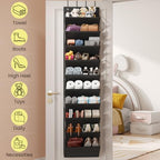 Mefirt XXL Clear Over the Door Shoe Organizer for Closet Fit 30 Pairs ﻿ - Image 2