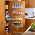Spice Rack Wall Mount, 4 Pack Spice Organizer, White - Image 7