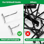 12 Inch Gridwall Hooks, Grid Panel Hanging Hooks for Retail, Home, and Workspace Organization, Displays, and Storage Solutions(40Pack,Black) - Image 5