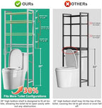 Kalrin Over-The-Toilet Storage Rack, 4-Tier Bathroom Organizer Shelf Over Toilet with Adjustable Shelf and Basket, Freestanding Space Saver Bathroom Shelves Above Toilet for Room (Avocado Green) - Image 2