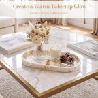 2 Pcs Capiz Shell Decorative Tray Mother of Pearl Tray,Oval - Image 3