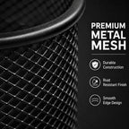 Idika Metal Mesh Pencil Holder Round Pen Cups for Desk Organizer, Classroom & Office Supplies, Makeup Brush Holder (3) - Image 4