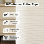 Fiona's magic Woven Laundry Hamper, 72L Tall Blanket Storage-White - Image 3